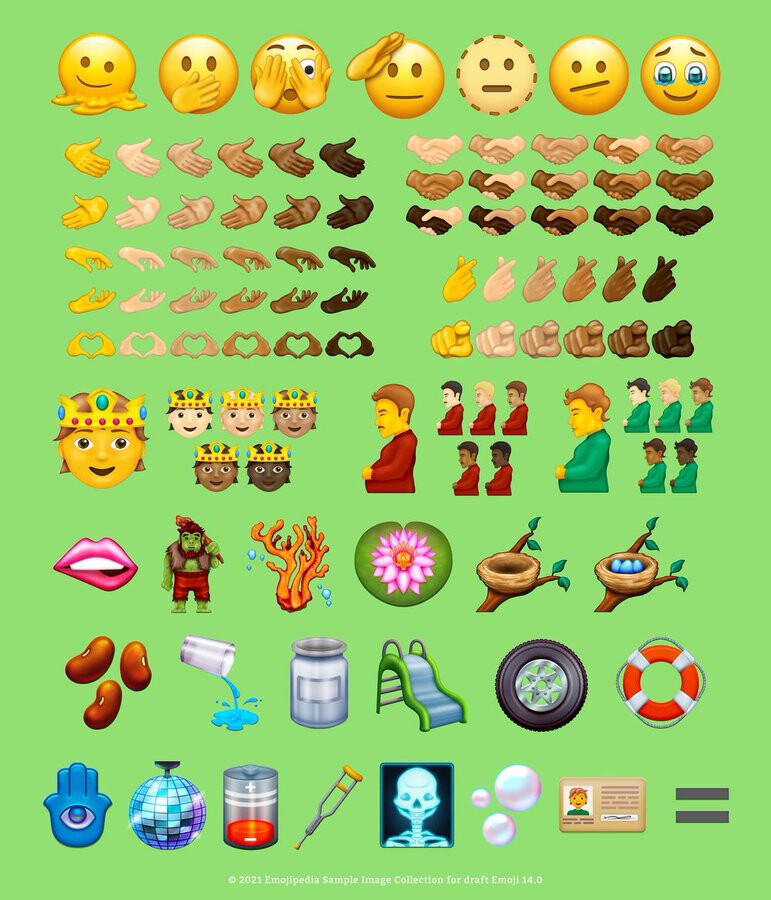 Wszystkie nowe emoji