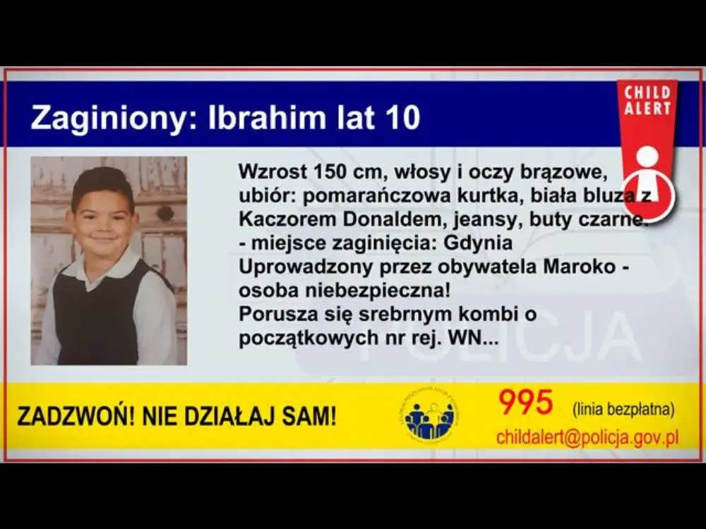 Child Alert odwołany. 10-letni Ibrahim został odnaleziony