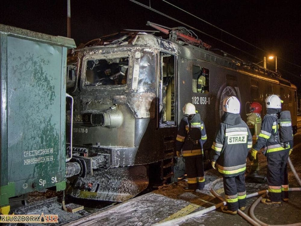 Pijany maszynista spowodował pożar pociągu